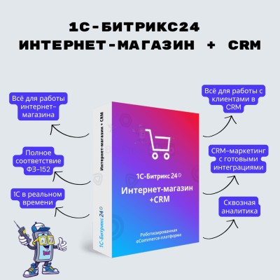 Программа для ЭВМ "1С-Битрикс24". Лицензия Интернет-магазин + CRM (12 мес.) - купить в Кузнецовском